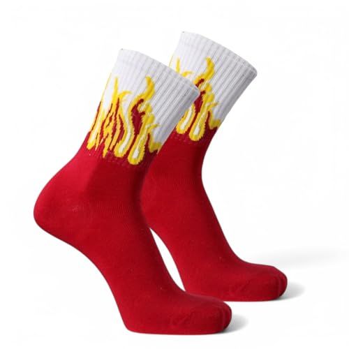 Red Smoked Blaze™ Socks | Full Length