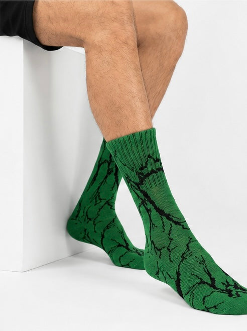 Darkgreen ThunderLeaf™ Socks | Full Length