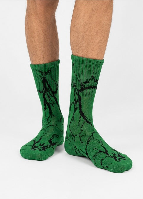 Darkgreen ThunderLeaf™ Socks | Full Length