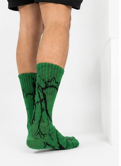 Darkgreen ThunderLeaf™ Socks | Full Length