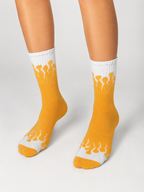 Yellow Urban Flames™ Socks | Full Length