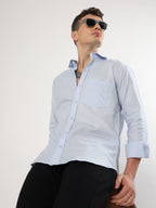 Sky Blue Cotton Linen Shirt