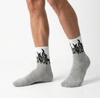 Grey Smoked Blaze™ Socks | Full Length