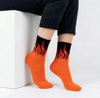 Orange Smoked Blaze™ Socks | Full Length