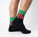 Green Smoked Blaze™ Socks | Full Length