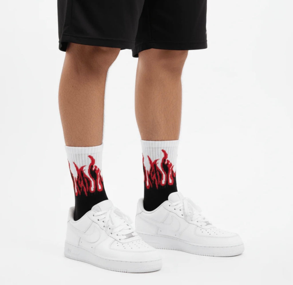 Black Smoked Blaze™ Socks | Full Length