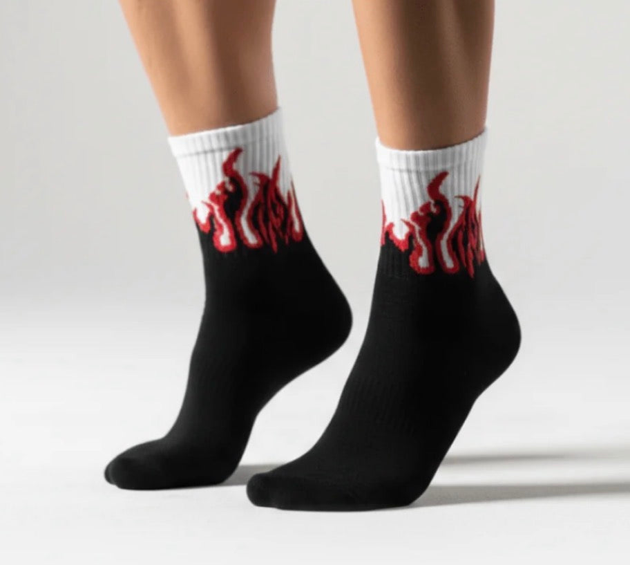 Black Smoked Blaze™ Socks | Full Length