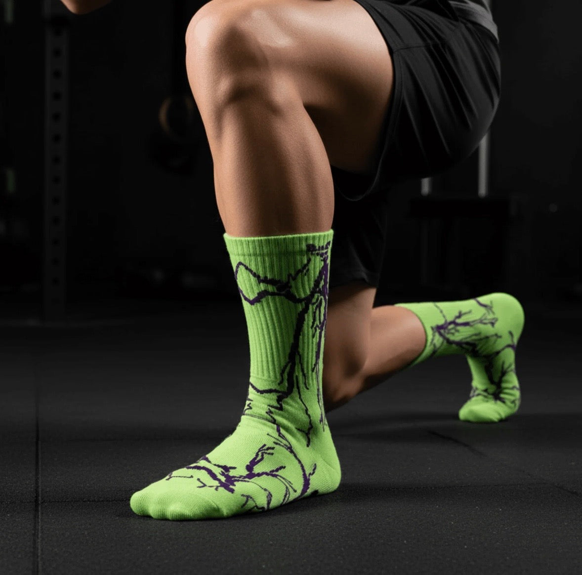 Darkgreen ThunderLeaf™ Socks | Full Length