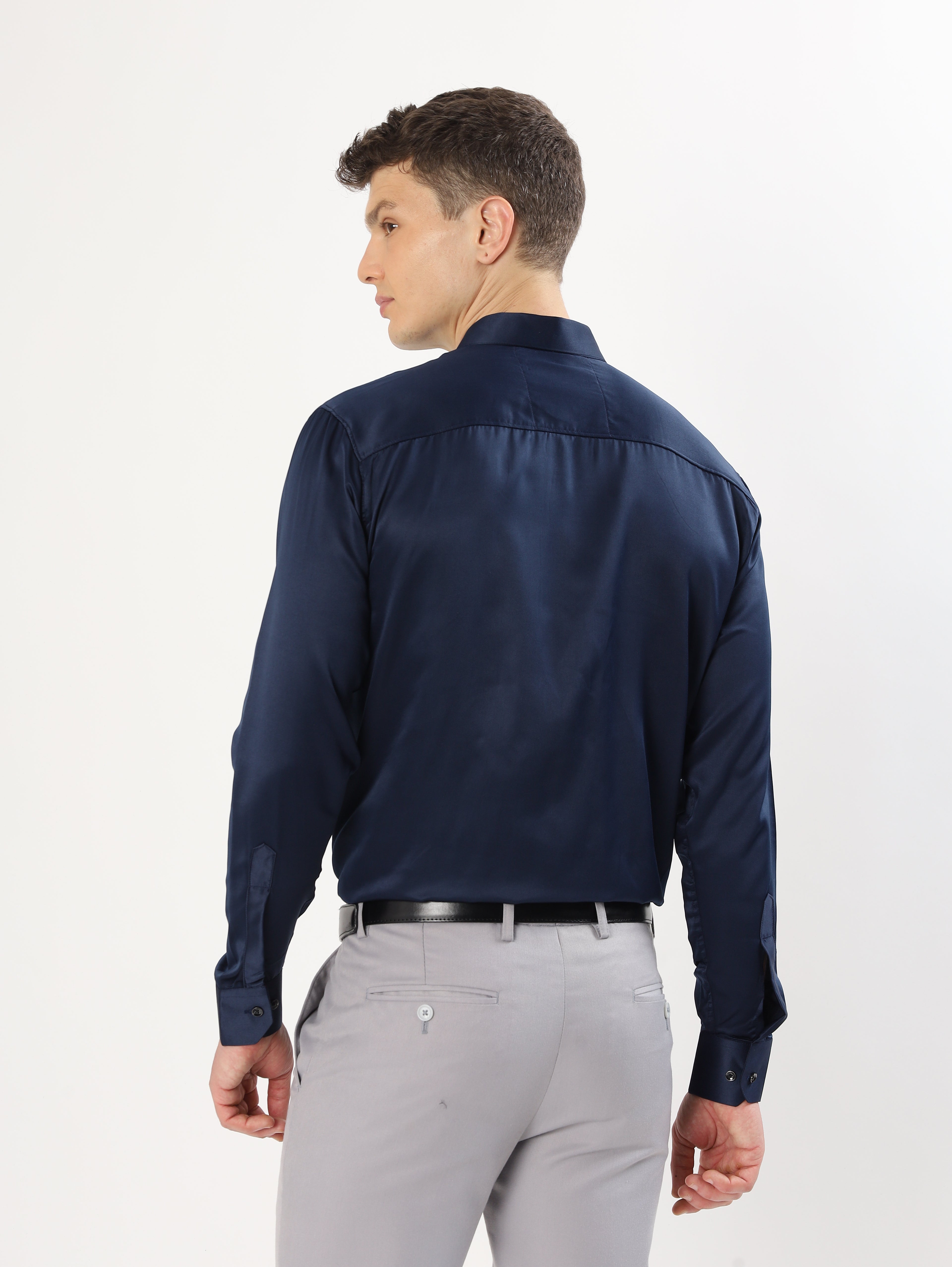 Navy Blue Luxe Shirt