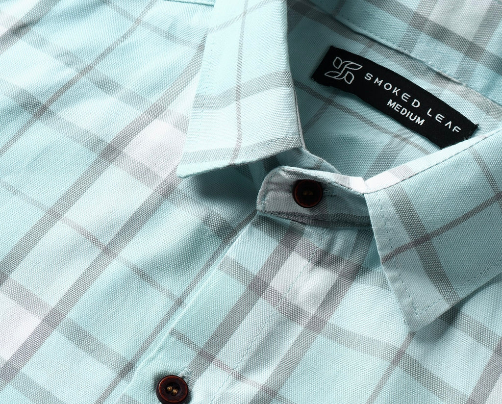 Aqua Grid check shirt