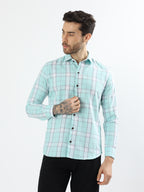 Aqua Grid check shirt