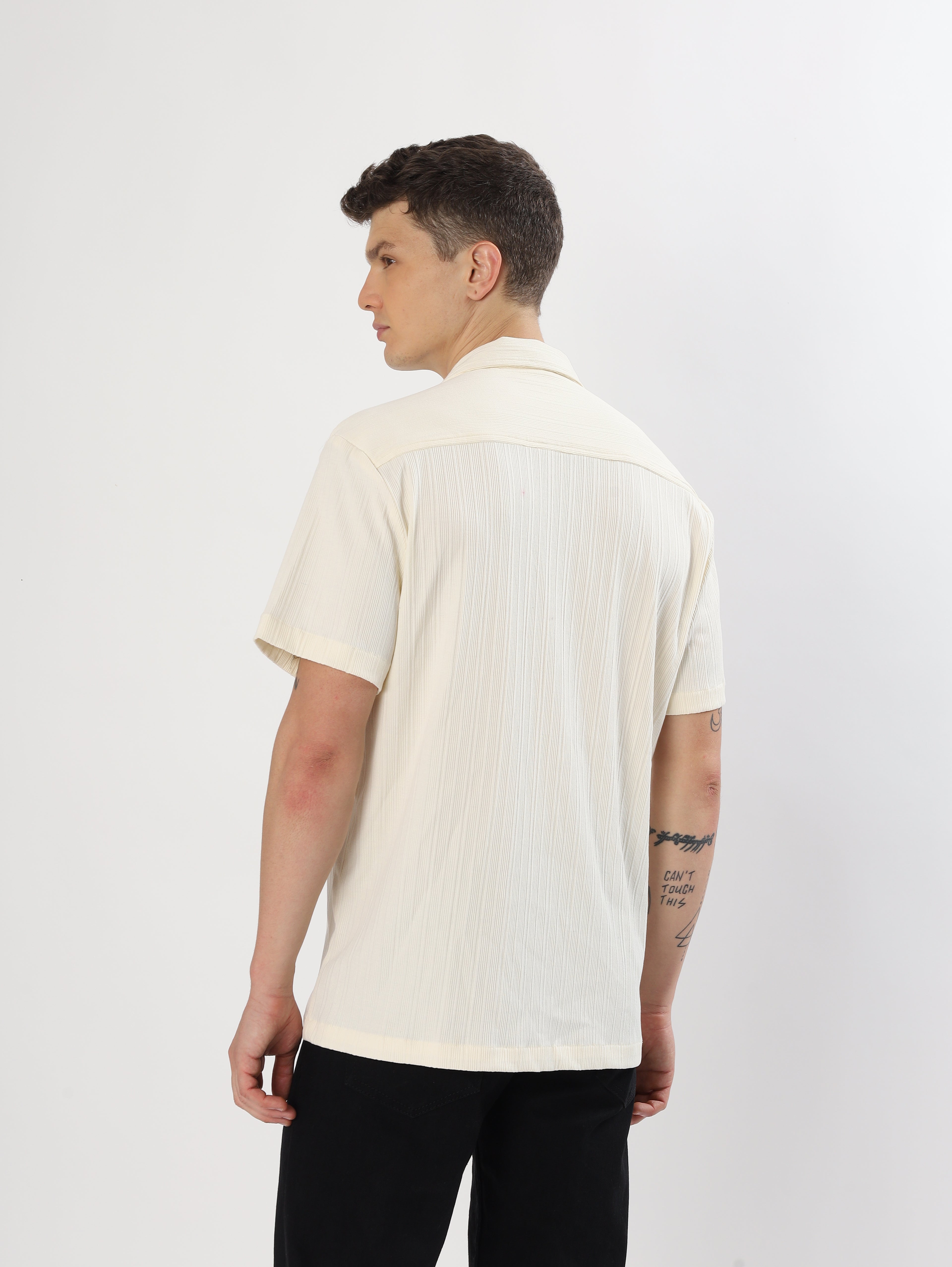 Oversized Cream Horizon Shirt