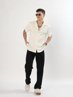 Oversized Cream Horizon Shirt