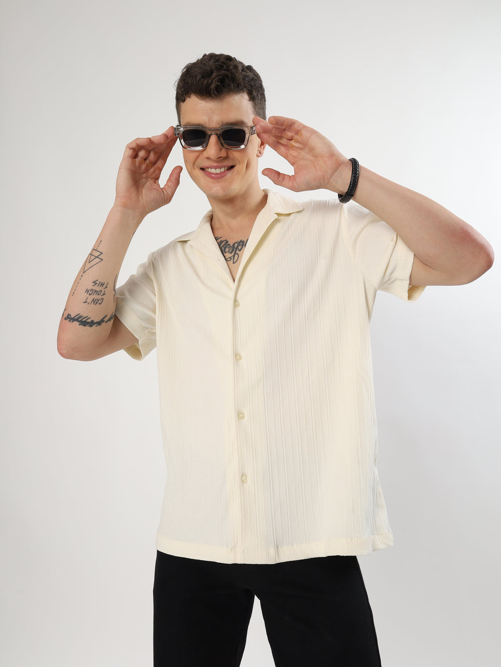 Oversized Cream Horizon Shirt