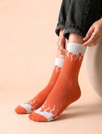 Orange Urban Flames™ Socks | Full Length