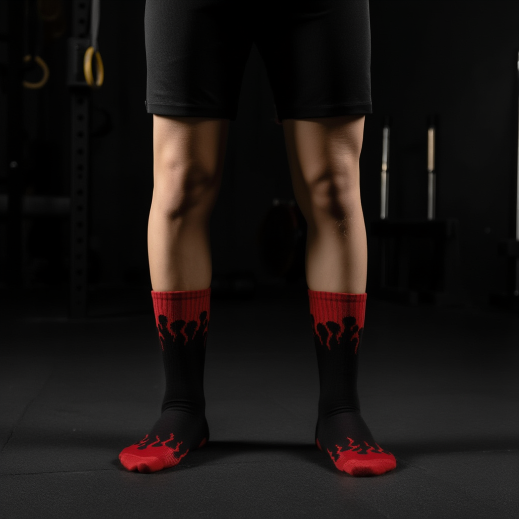 Red Urban Flames™ Socks | Full Length