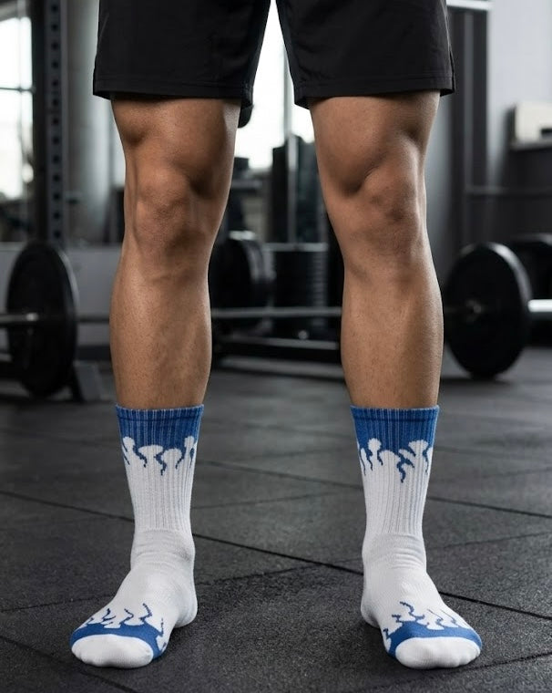 White Urban Flames™ Socks | Full Length