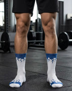 White Urban Flames™ Socks | Full Length