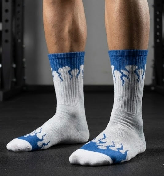 White Urban Flames™ Socks | Full Length